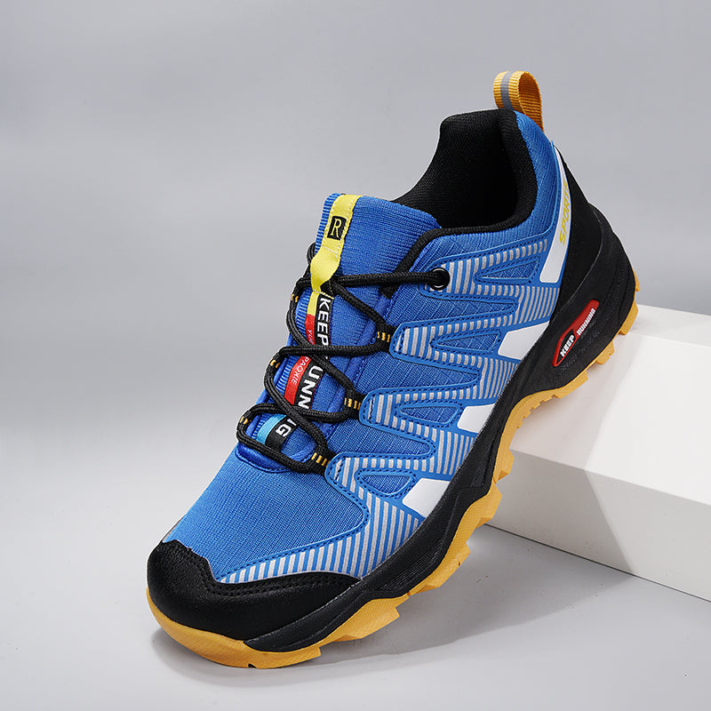 Men's Cushioned Trails Walking Shoes - Lace-Up, Breathable, Wide Toe Box with Arch Support For Camping, Trail Running, Backpacking, Trekking
