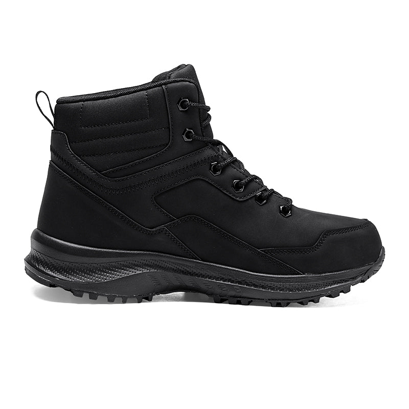 Men's Genuine Leather Work Boots - Lace-Up, Maximum Support, Relaxed Fit, Air-Cooled Memory Foam, Wide Toe Box with Arch Support