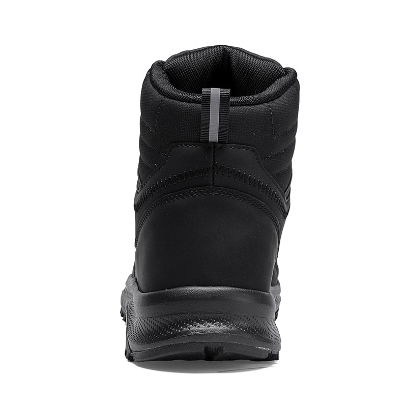 Men's Genuine Leather Work Boots - Lace-Up, Maximum Support, Relaxed Fit, Air-Cooled Memory Foam, Wide Toe Box with Arch Support