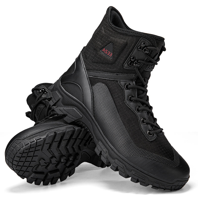 Men's Waterproof Work Boots - Lace-Up, Waterproof, Relaxed Fit, Air-Cooled Memory Foam, Wide Toe Box with Arch Support