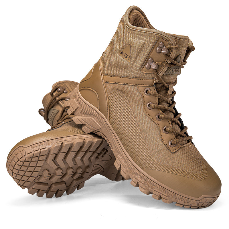 Men's Waterproof Work Boots - Lace-Up, Waterproof, Relaxed Fit, Air-Cooled Memory Foam, Wide Toe Box with Arch Support