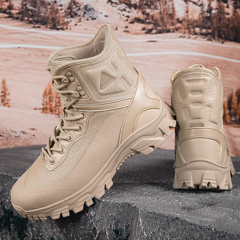 Men's Waterproof Work Boots - Lace-Up, Waterproof, Relaxed Fit, Air-Cooled Memory Foam, Wide Toe Box with Arch Support