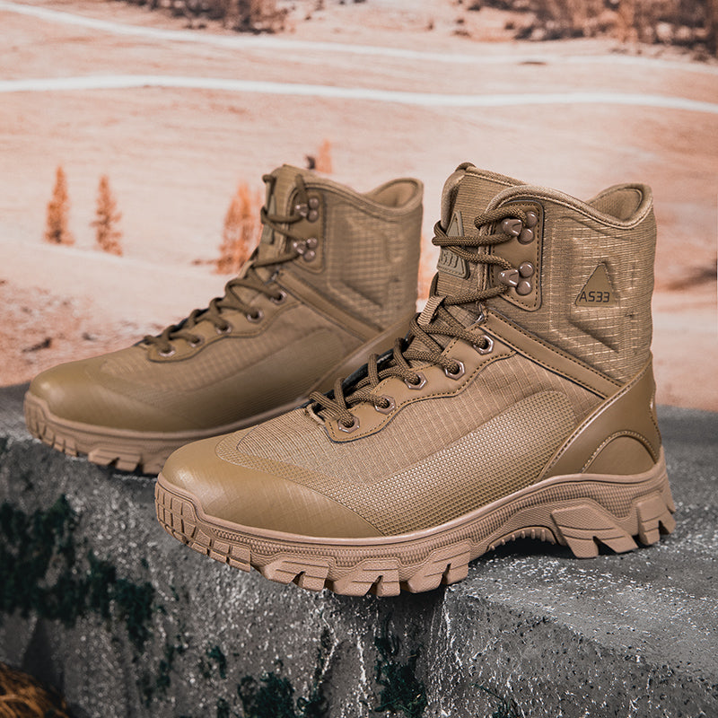 Men's Waterproof Work Boots - Lace-Up, Waterproof, Relaxed Fit, Air-Cooled Memory Foam, Wide Toe Box with Arch Support