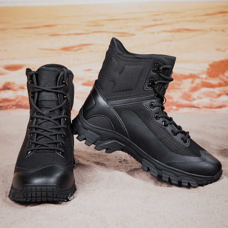 Men's Waterproof Work Boots - Lace-Up, Waterproof, Relaxed Fit, Air-Cooled Memory Foam, Wide Toe Box with Arch Support