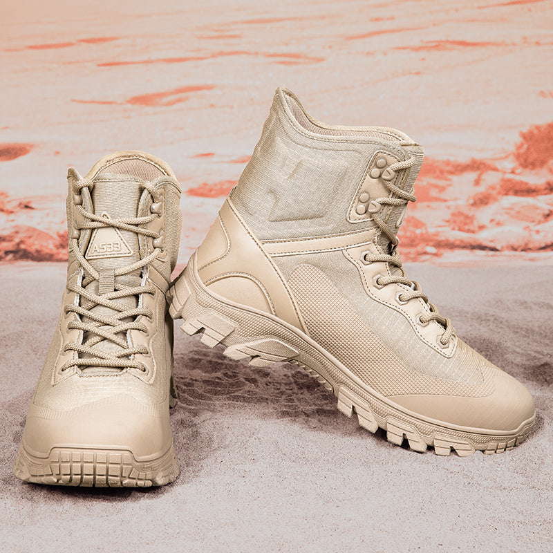 Men's Waterproof Work Boots - Lace-Up, Waterproof, Relaxed Fit, Air-Cooled Memory Foam, Wide Toe Box with Arch Support