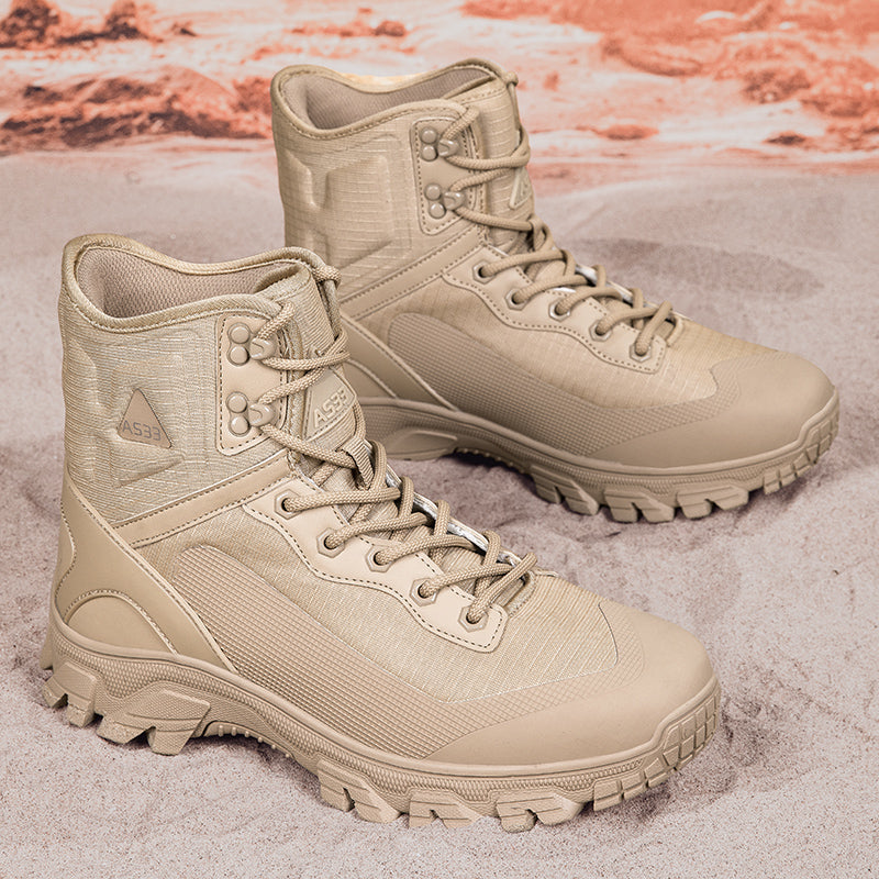 Men's Waterproof Work Boots - Lace-Up, Waterproof, Relaxed Fit, Air-Cooled Memory Foam, Wide Toe Box with Arch Support