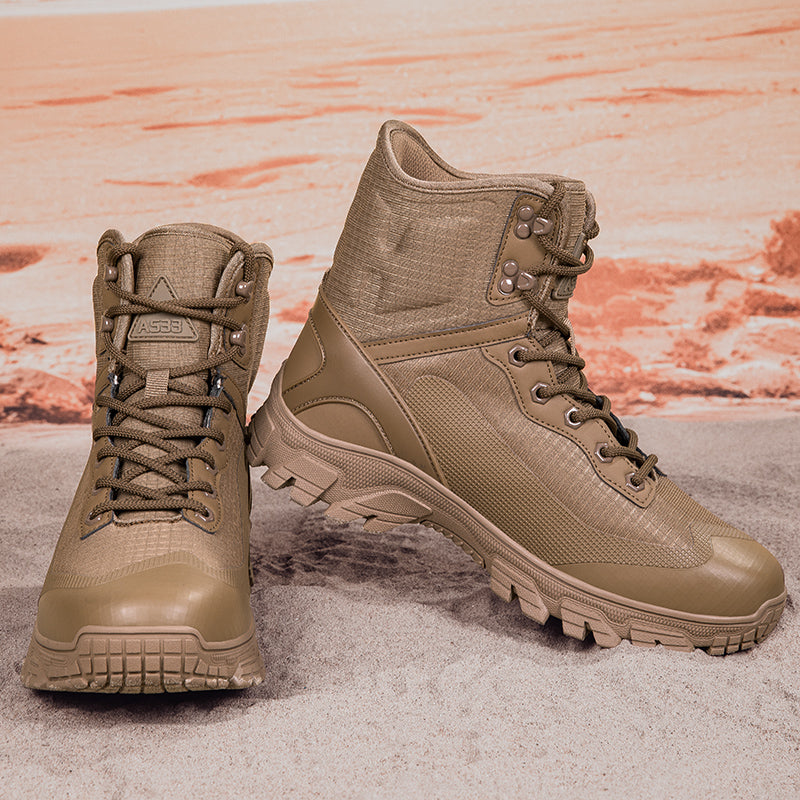 Men's Waterproof Work Boots - Lace-Up, Waterproof, Relaxed Fit, Air-Cooled Memory Foam, Wide Toe Box with Arch Support