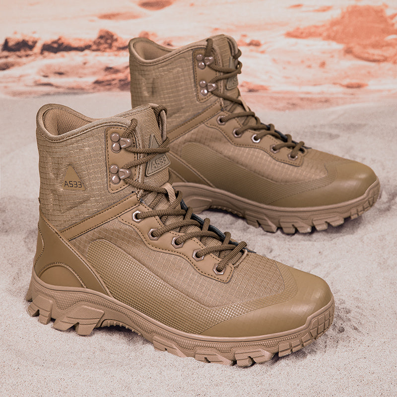 Men's Waterproof Work Boots - Lace-Up, Waterproof, Relaxed Fit, Air-Cooled Memory Foam, Wide Toe Box with Arch Support