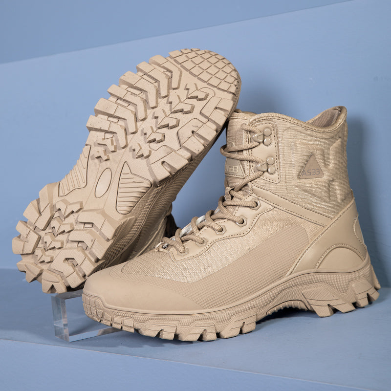 Men's Waterproof Work Boots - Lace-Up, Waterproof, Relaxed Fit, Air-Cooled Memory Foam, Wide Toe Box with Arch Support