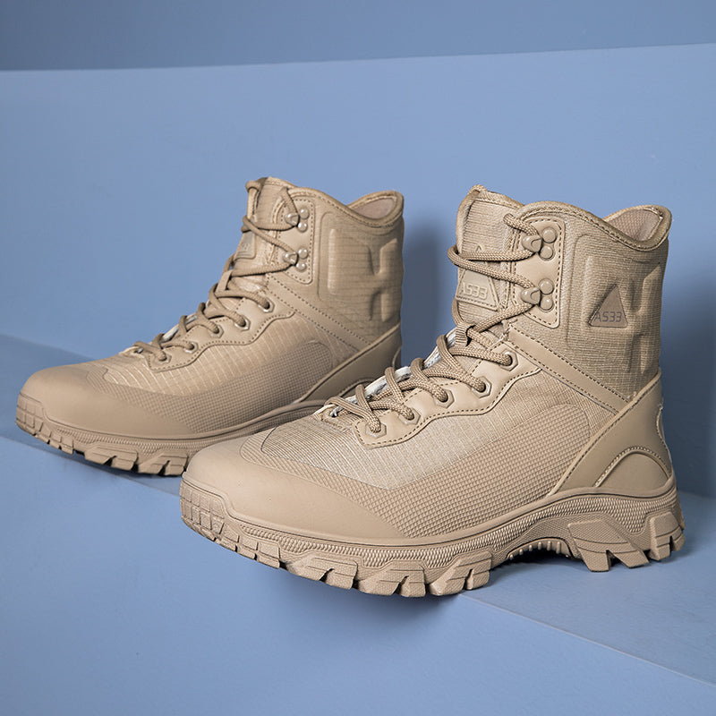 Men's Waterproof Work Boots - Lace-Up, Waterproof, Relaxed Fit, Air-Cooled Memory Foam, Wide Toe Box with Arch Support