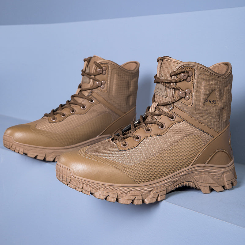 Men's Waterproof Work Boots - Lace-Up, Waterproof, Relaxed Fit, Air-Cooled Memory Foam, Wide Toe Box with Arch Support