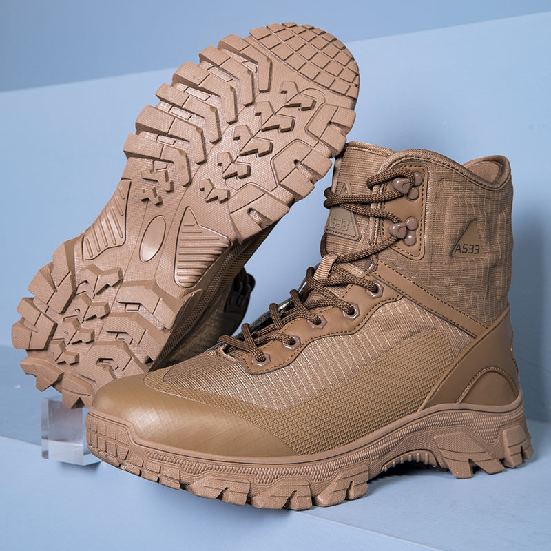 Men's Waterproof Work Boots - Lace-Up, Waterproof, Relaxed Fit, Air-Cooled Memory Foam, Wide Toe Box with Arch Support