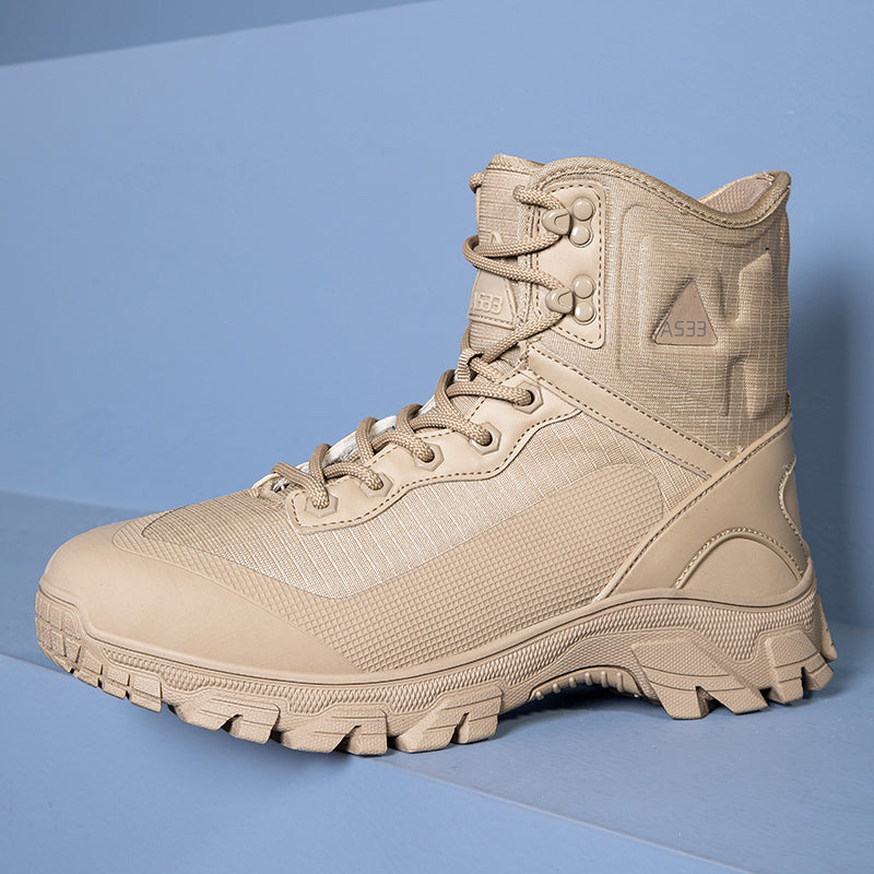 Men's Waterproof Work Boots - Lace-Up, Waterproof, Relaxed Fit, Air-Cooled Memory Foam, Wide Toe Box with Arch Support