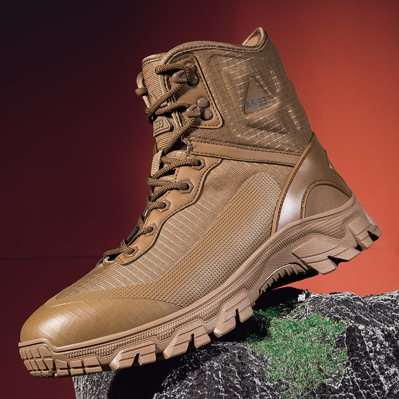Men's Waterproof Work Boots - Lace-Up, Waterproof, Relaxed Fit, Air-Cooled Memory Foam, Wide Toe Box with Arch Support