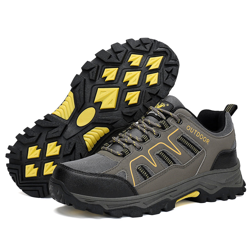 Men's Mesh Hiking Shoes - Lace-Up, Enhanced Support, Wide Toe Box with Arch Support