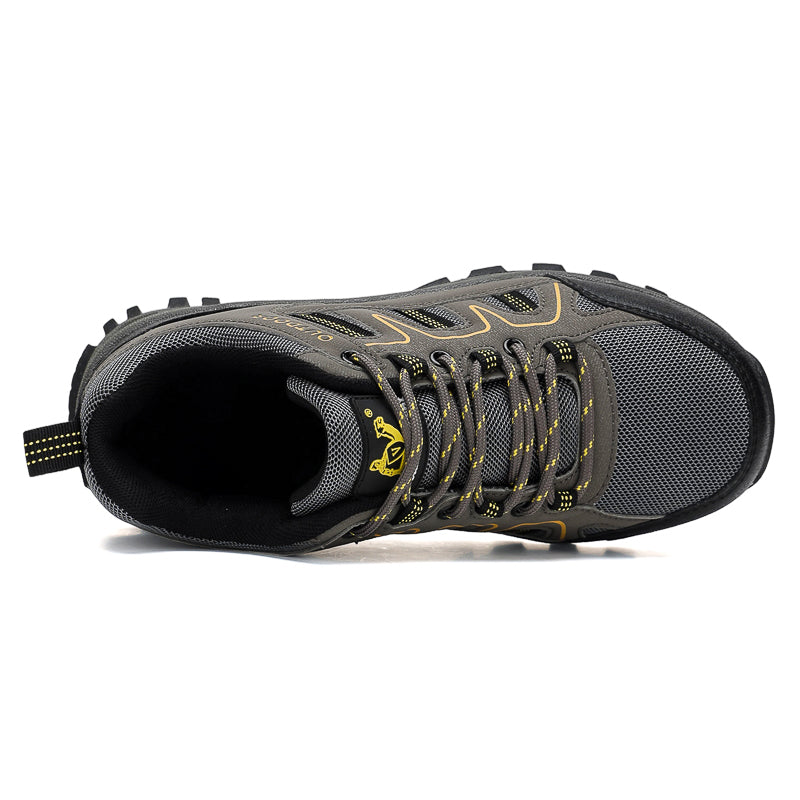 Men's Mesh Hiking Shoes - Lace-Up, Enhanced Support, Wide Toe Box with Arch Support