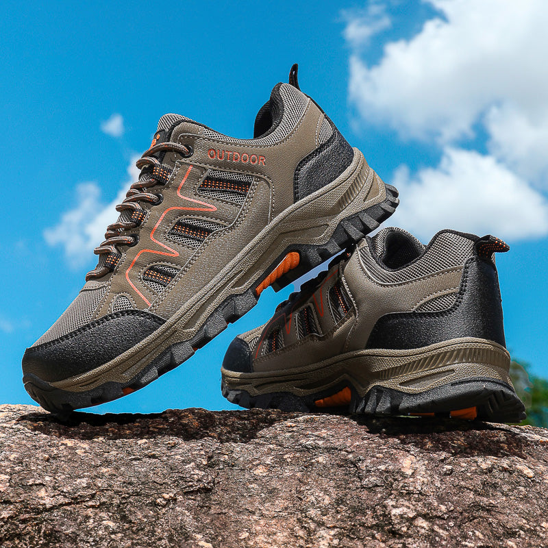 Men's Mesh Hiking Shoes - Lace-Up, Enhanced Support, Wide Toe Box with Arch Support