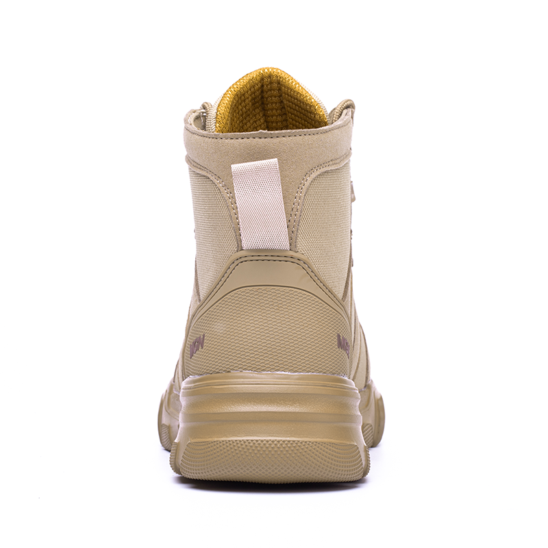 Men's Oxford Fabric Work Boots - Lace-Up, Breathable, Wide Toe Box with Arch Support