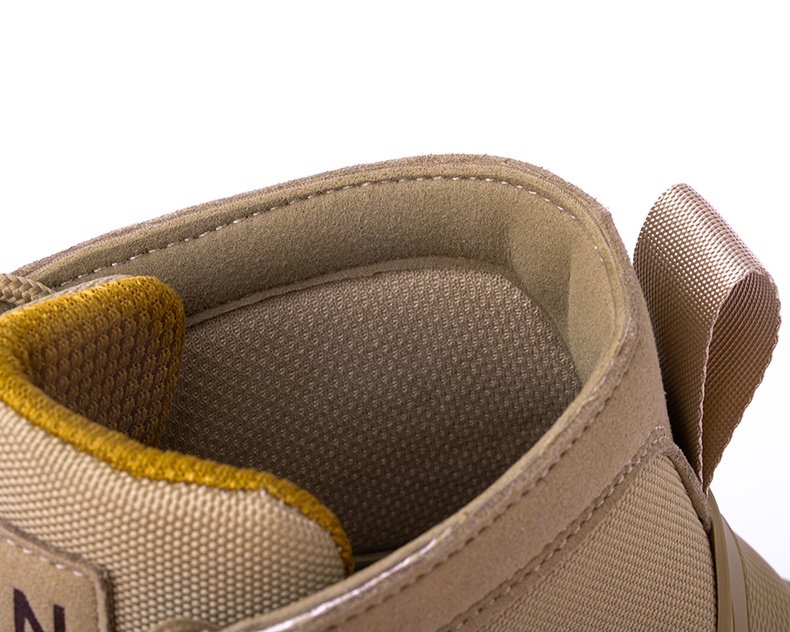 Men's Oxford Fabric Work Boots - Lace-Up, Breathable, Wide Toe Box with Arch Support
