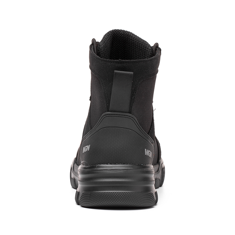 Men's Oxford Fabric Work Boots - Lace-Up, Breathable, Wide Toe Box with Arch Support