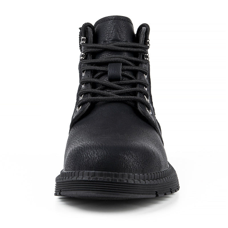 Men's Genuine Leather Work Boots - Lace-Up, Waterproof, Wide Toe Box with Arch Support