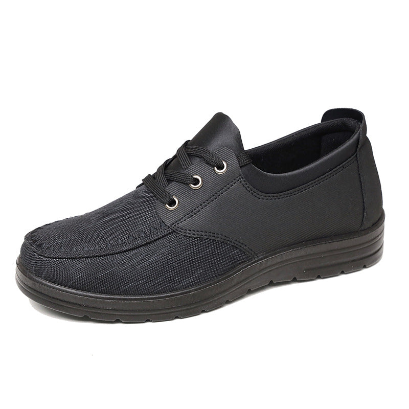 Men's Canvas Walking Shoes - Lace-Up, Breathable, Wide Toe Box with Arch Support
