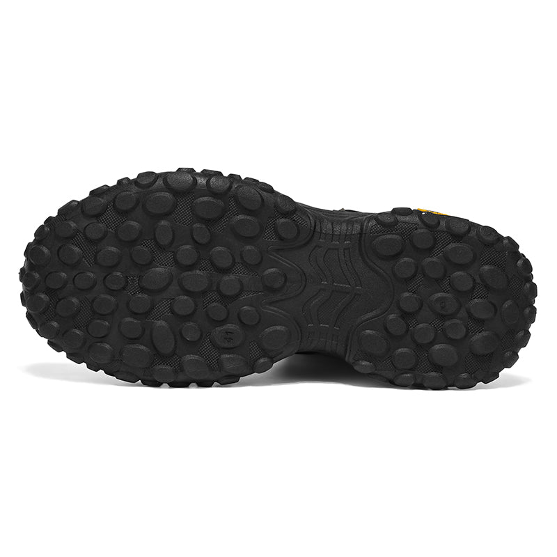 Men's Genuine Leather Hiking Boots - Lace-Up, Waterproof, Relaxed Fit, Wide Toe Box with Arch Support