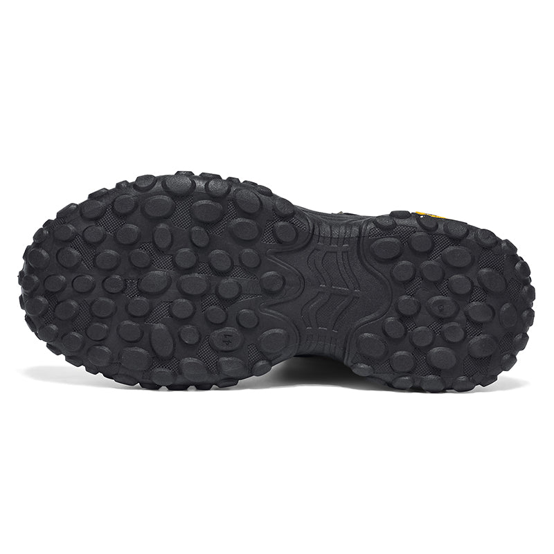 Men's Genuine Leather Hiking Boots - Lace-Up, Waterproof, Relaxed Fit, Wide Toe Box with Arch Support
