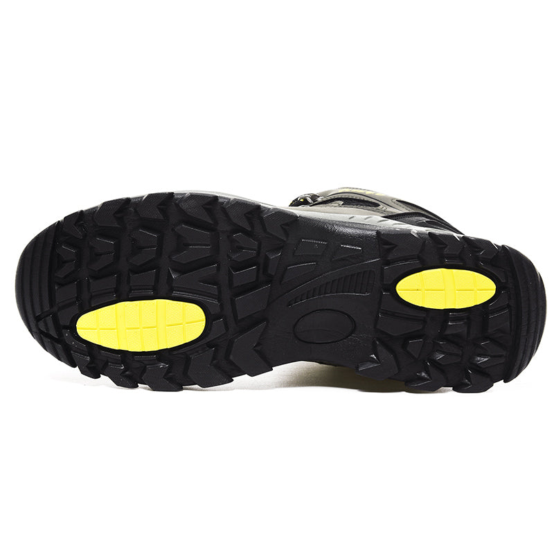 Men's Genuine Leather Hiking Boots - Lace-Up, Waterproof, Slip Resistant, Relaxed Fit, Breathable, Wide Toe Box with Arch Support