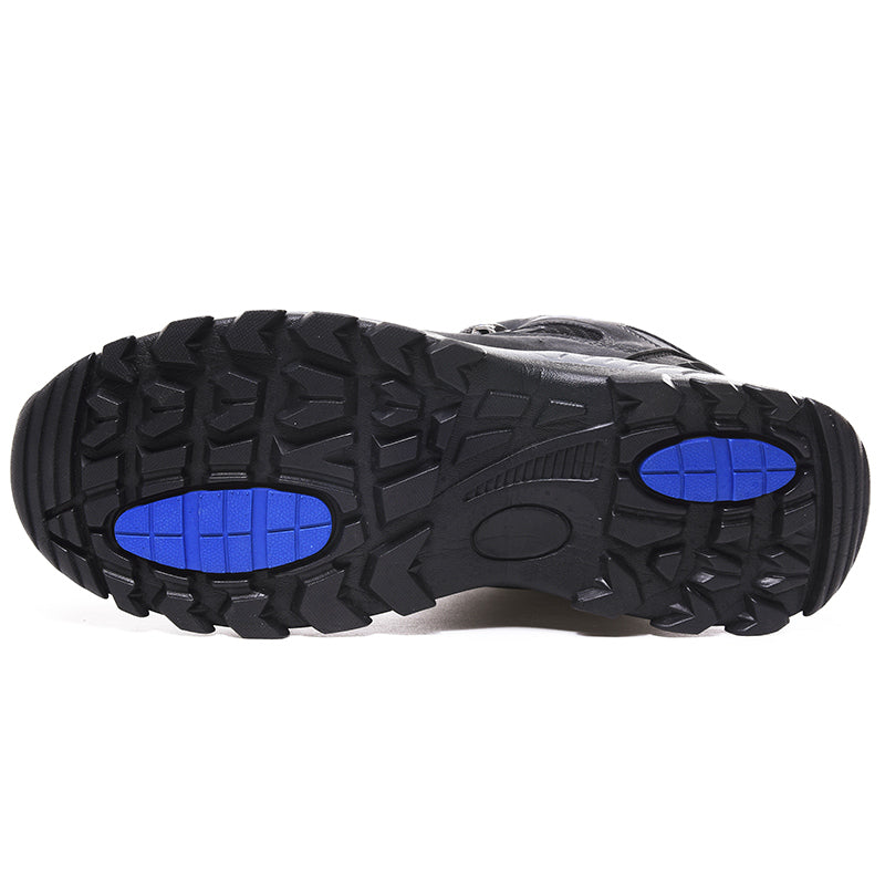 Men's Genuine Leather Hiking Boots - Lace-Up, Waterproof, Slip Resistant, Relaxed Fit, Breathable, Wide Toe Box with Arch Support