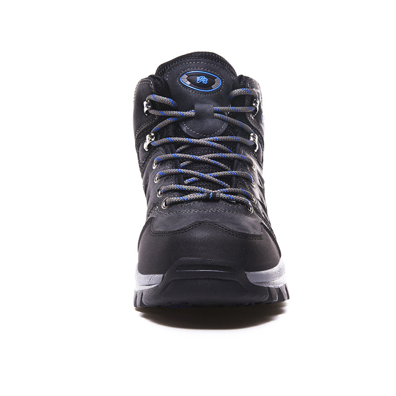 Men's Genuine Leather Hiking Boots - Lace-Up, Waterproof, Slip Resistant, Relaxed Fit, Breathable, Wide Toe Box with Arch Support