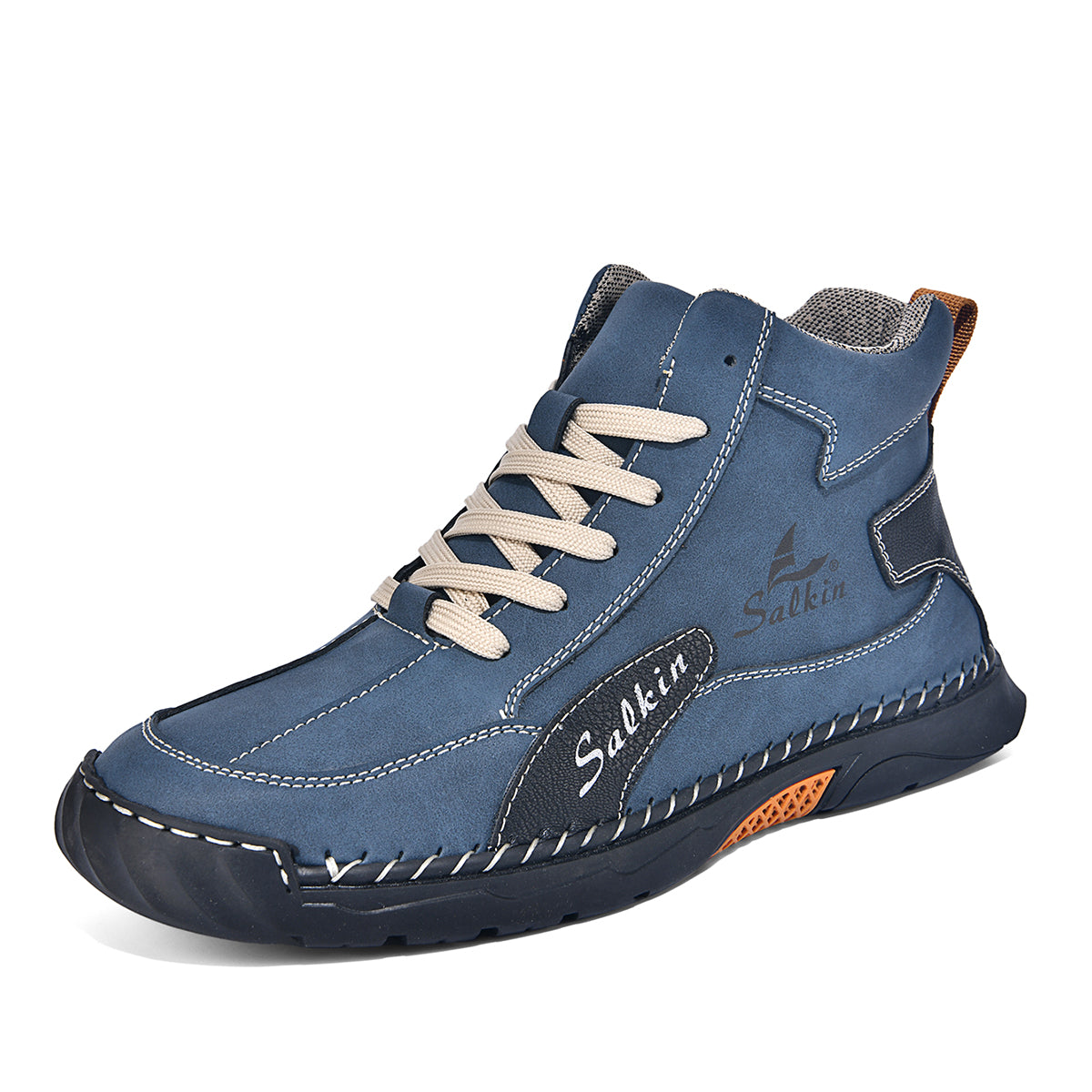 Men's Orthopedic Leather Shoes - Built-in Arch Support, Ankle Support, Waterproof, Non-Slip, Comfortable Work Shoes, Ideal For All-Day Wear and Durable For 5 Years