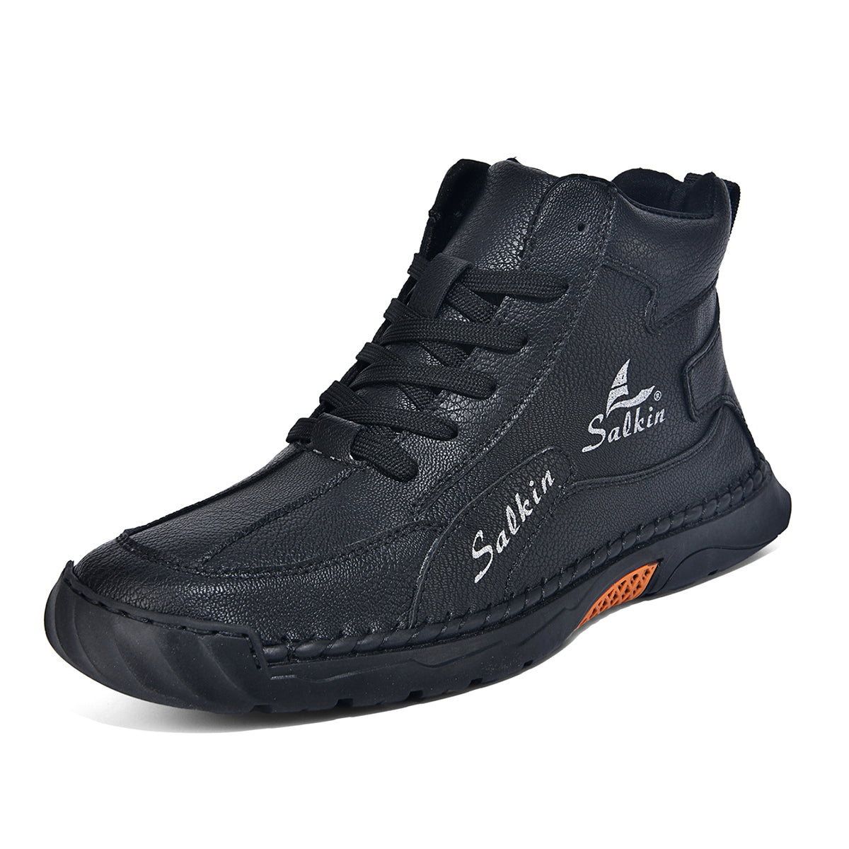 Men's Orthopedic Leather Shoes - Built-in Arch Support, Ankle Support, Waterproof, Non-Slip, Comfortable Work Shoes, Ideal For All-Day Wear and Durable For 5 Years