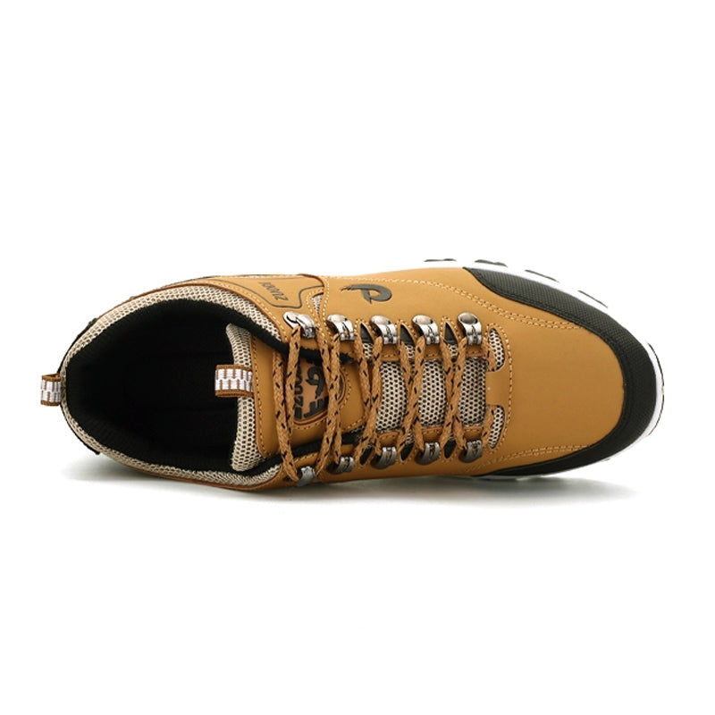 Men's Waterproof Puncture-Resistant Round-Toe Orthopedic Walking Hiking Shoes