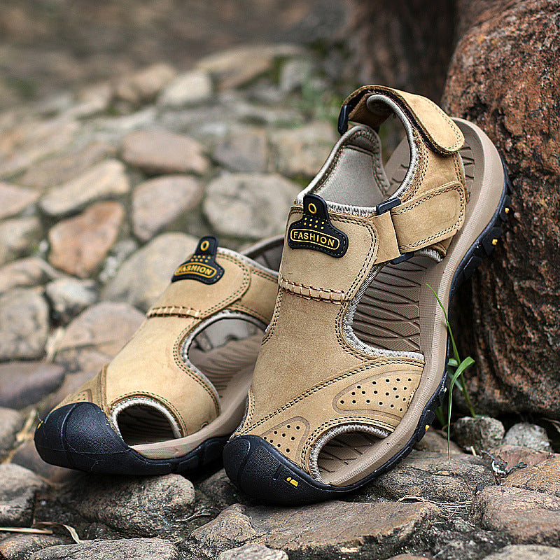 (👨‍⚕️Effect: Relieves Foot Pain) Men's Orthopedic Support Non-slip Sport Sandals Lightweight Trail Hiking Leather Sandals