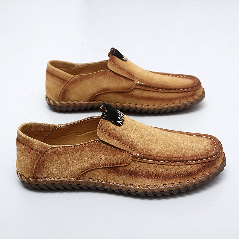 (⏰Last Day 70% OFF🔥)Men's Handcrafted Suede Slip-On Loafers | Lightweight, Rebound Cushioning for Driving & Casual Comfort