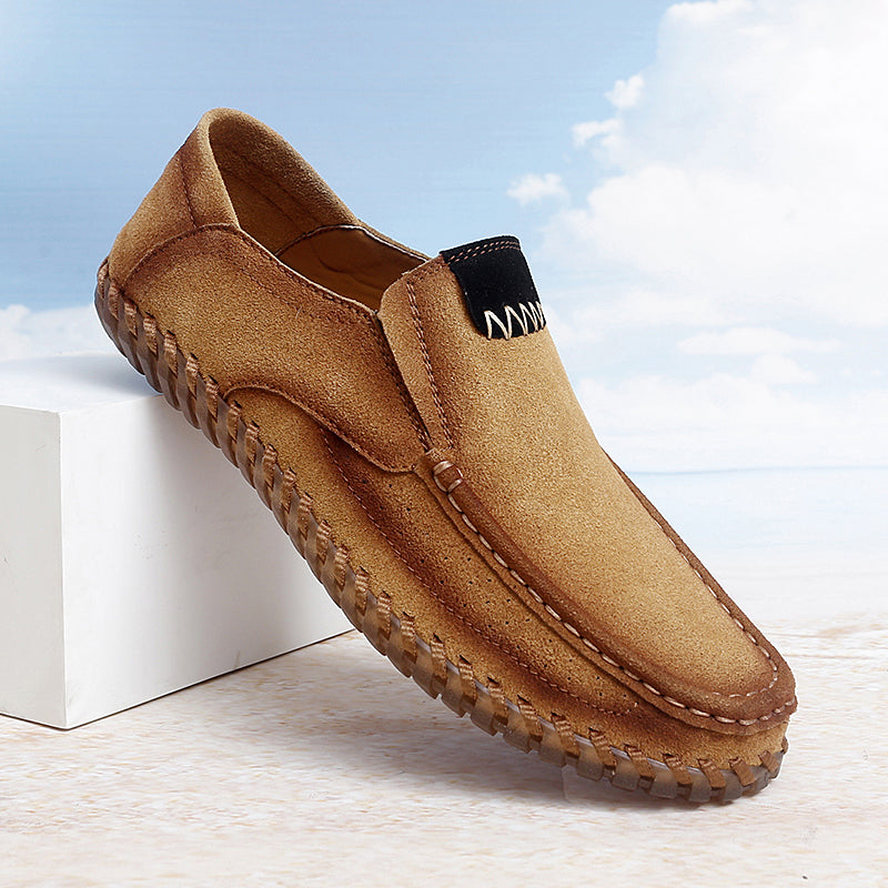 (⏰Last Day 70% OFF🔥)Men's Handcrafted Suede Slip-On Loafers | Lightweight, Rebound Cushioning for Driving & Casual Comfort