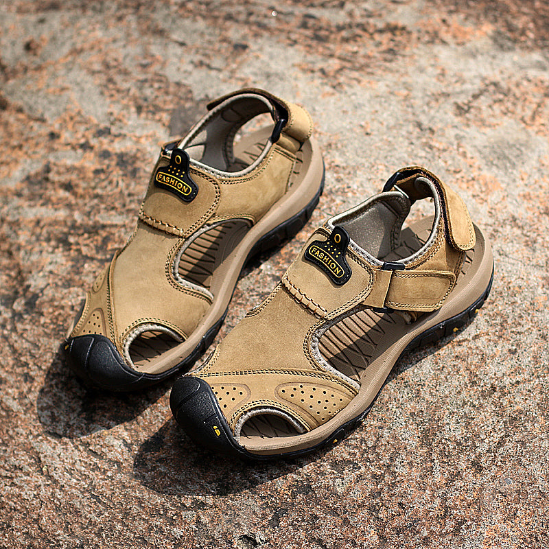 (👨‍⚕️Effect: Relieves Foot Pain) Men's Orthopedic Support Non-slip Sport Sandals Lightweight Trail Hiking Leather Sandals