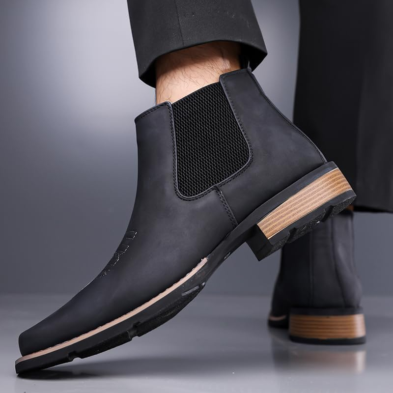 Men's Slip On Chelsea Ankle Boot - Slip-On, Waterproof, Maximum Support, Wide Toe Box with Arch Support