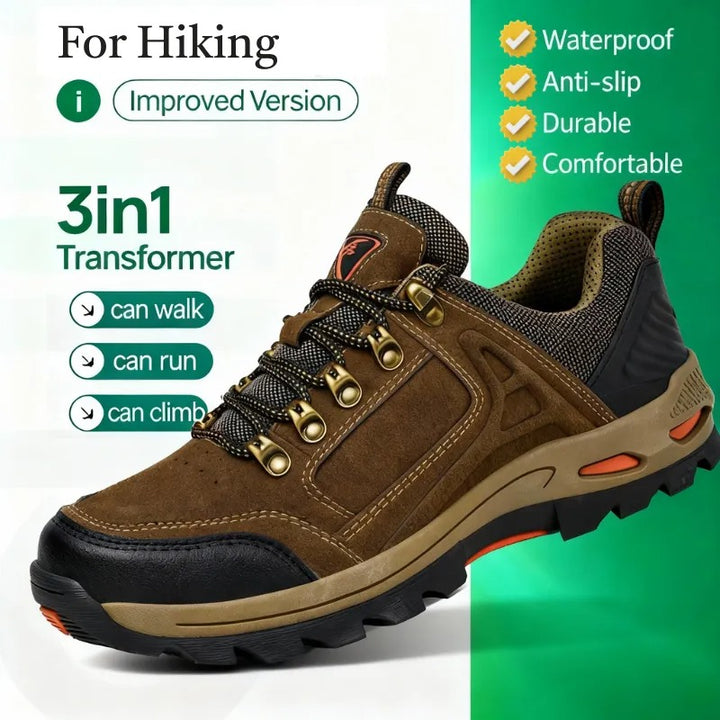 Men’s Non-Slip Hiking & Work Shoes, Wide Fit, Arch Support, Cushioned